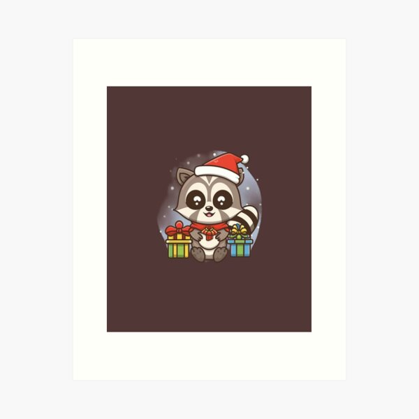 Item preview, Cute Christmas Racoon is coming with Presents designed and sold by Enigma-Graphics.