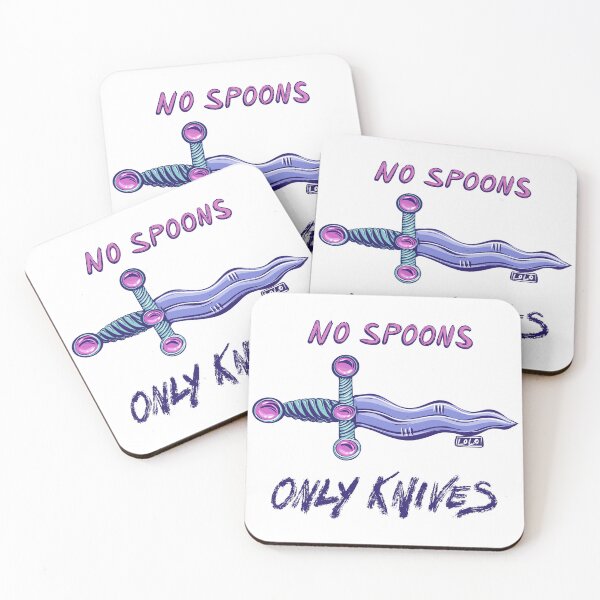 Item preview, No Spoons Only Knives designed and sold by DinoCatDraws.