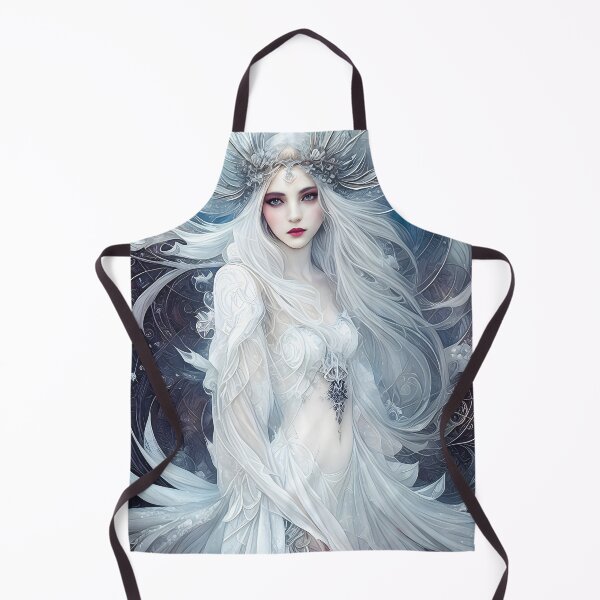 Item preview, Air Fae - Mystical Fantasy Woman in White and Deep Blues designed and sold by LeighEvalynn.