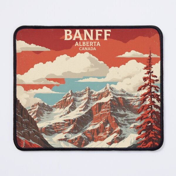 Aperçu de l'œuvre Affiche touristique vintage de Banff Canada 2 créée et vendue par TravelersGems.