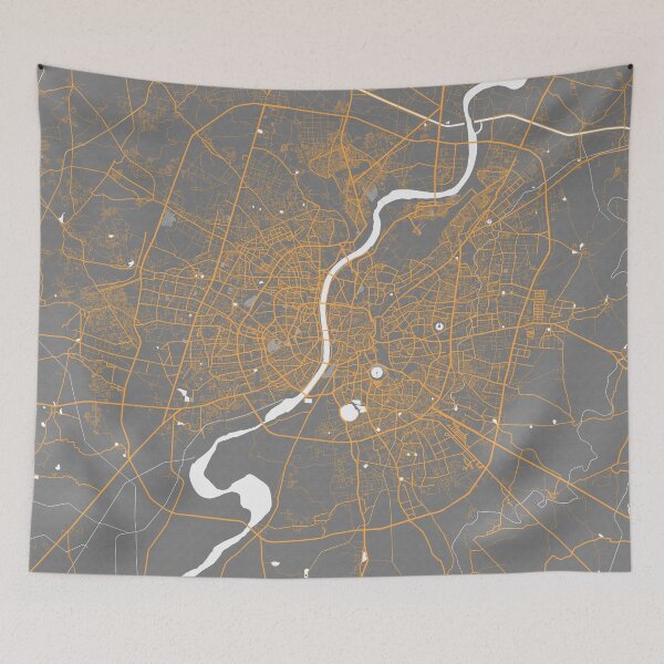 Item preview, Ahmedabad City Map of Gujarat, India - Bauhaus designed and sold by deMAP.