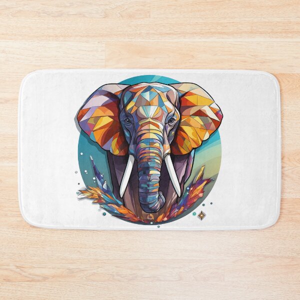 Item preview, Happy crystalline smiling elephant designed and sold by GoodThings66.