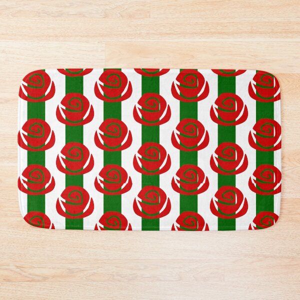 Item preview, christmas floral red roses striped designed and sold by Gossip Rag.
