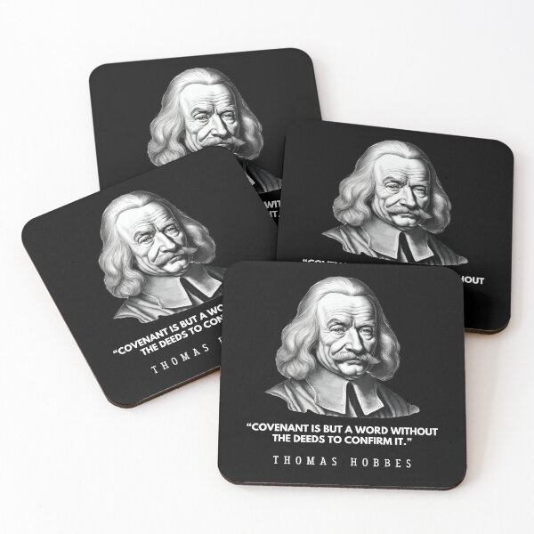 Item preview, Quote of philosophy from Thomas Hobbes and black and white portrait for philosophy lovers designed and sold by CachoGlorious.