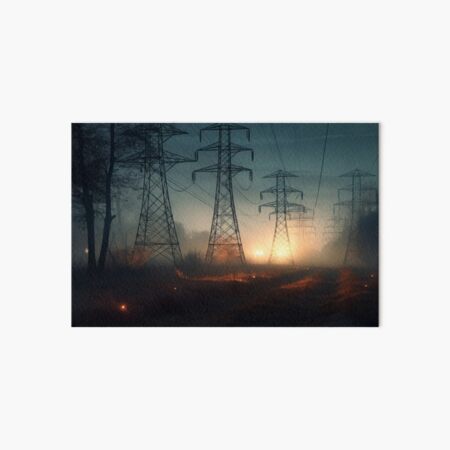 Item preview, Pylons at Dusk designed and sold by pinkal.