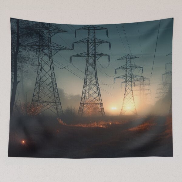 Item preview, Pylons at Dusk designed and sold by pinkal.