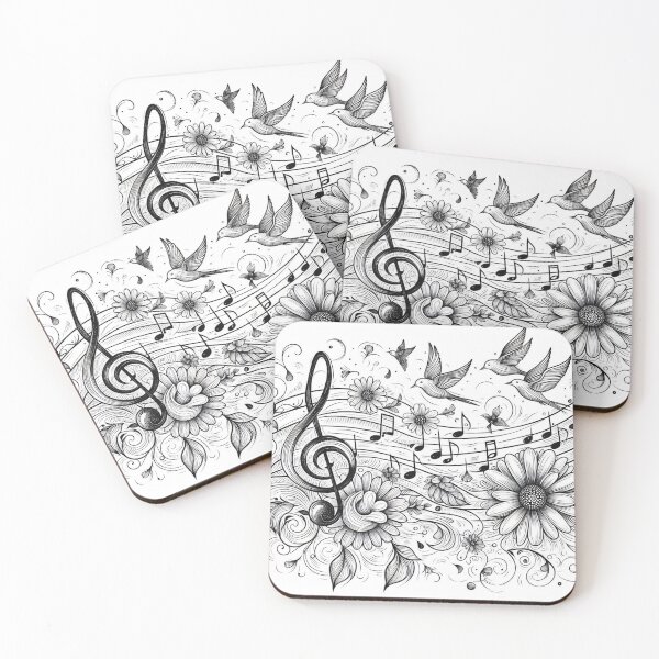 Item preview, Symphony of Nature: Musical Notes, Birds, Flowers, and Wind designed and sold by ReplyGirl.