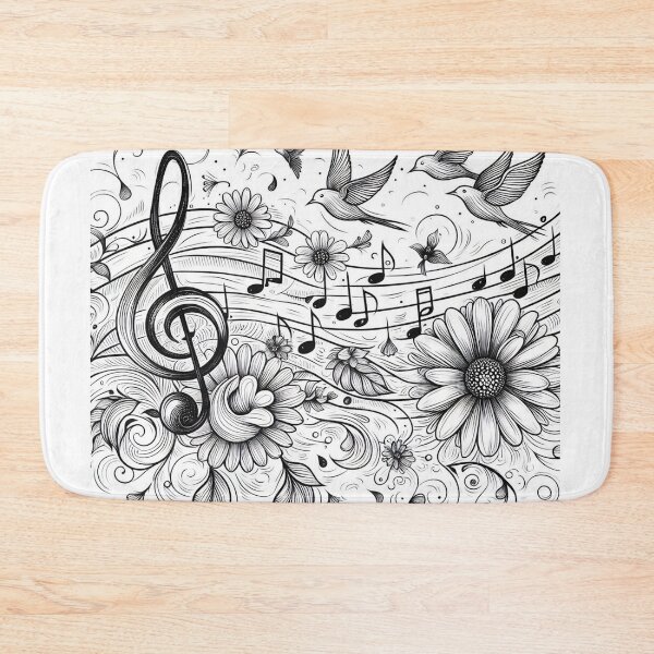 Item preview, Symphony of Nature: Musical Notes, Birds, Flowers, and Wind designed and sold by ReplyGirl.