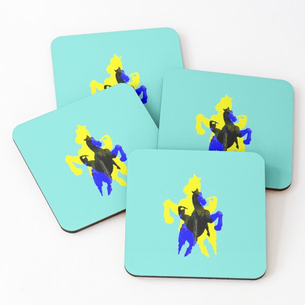 Item preview, Horse multicolour with turquoise background  designed and sold by GingaDesigns.