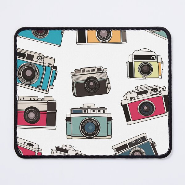 Item preview, Whimsical retro drawings of 35mm film cameras on white designed and sold by TheMoxieHouse.