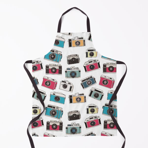 Item preview, Whimsical retro drawings of 35mm film cameras on white designed and sold by TheMoxieHouse.