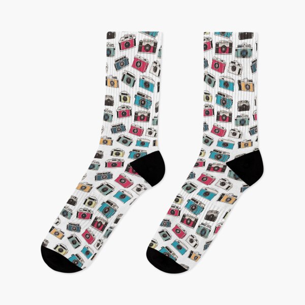 Item preview, Whimsical retro drawings of 35mm film cameras on white designed and sold by TheMoxieHouse.