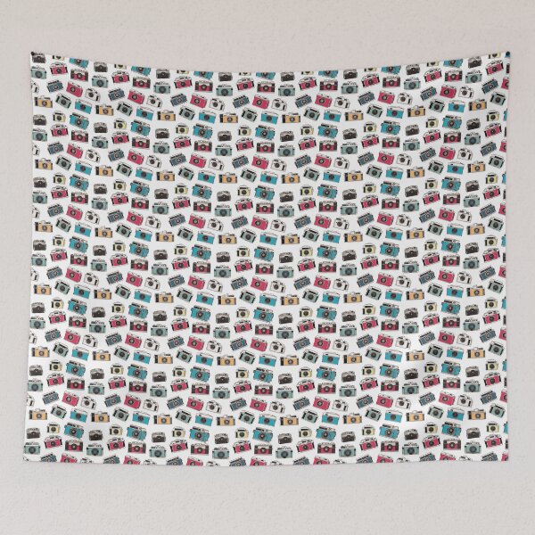 Item preview, Whimsical retro drawings of 35mm film cameras on white designed and sold by TheMoxieHouse.