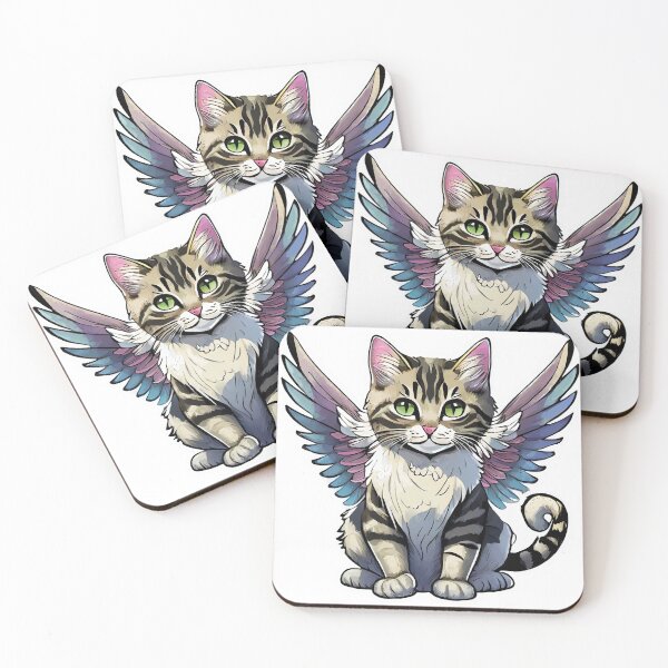 Item preview, Cute Cat with Wings designed and sold by dariapoczekaj.