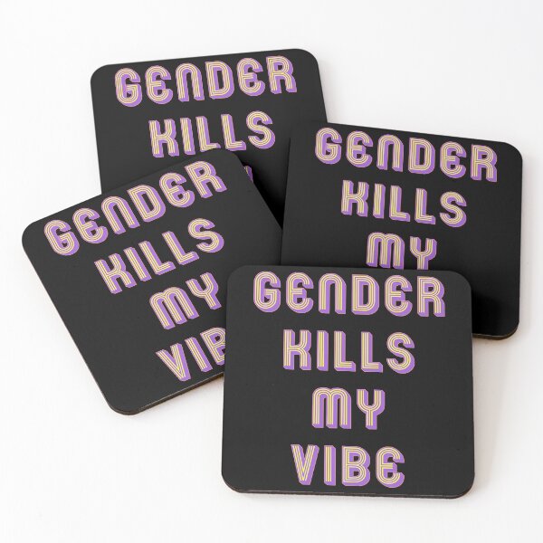 Item preview, Gender Kills My Vibe T-shirt, Non-Binary Gender Neutral, They/Them Ask My Pronouns, LGBTQ Aesthetics, Trans Queer Pride, Unisex T-shirt designed and sold by doofking.