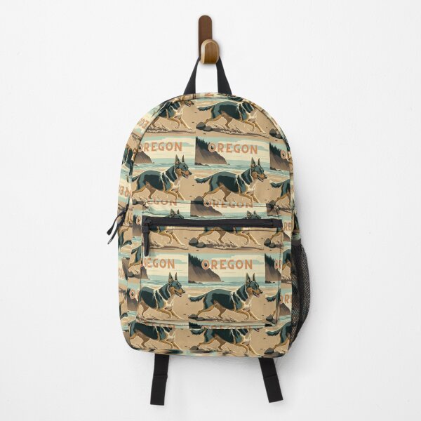 Item preview, German Shepherd On The Beach Oregon Coast designed and sold by OregonsOwn.