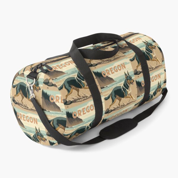 Item preview, German Shepherd On The Beach Oregon Coast designed and sold by OregonsOwn.