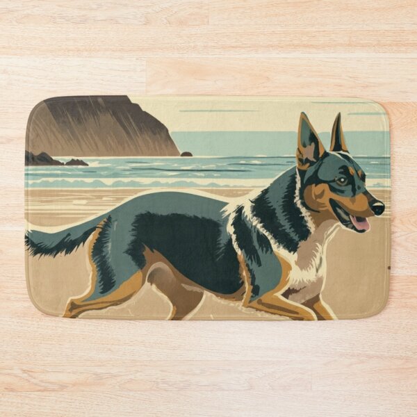 Item preview, German Shepherd On The Beach Oregon Coast designed and sold by OregonsOwn.