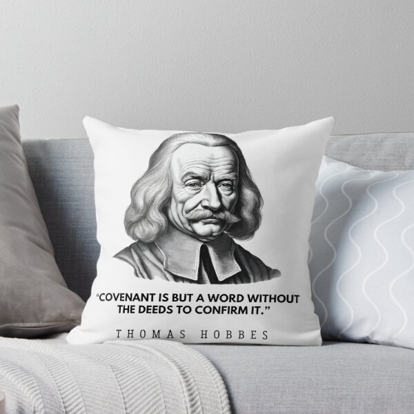 Item preview, Quote of philosophy from Thomas Hobbes and black and white portrait for philosophy lovers designed and sold by CachoGlorious.