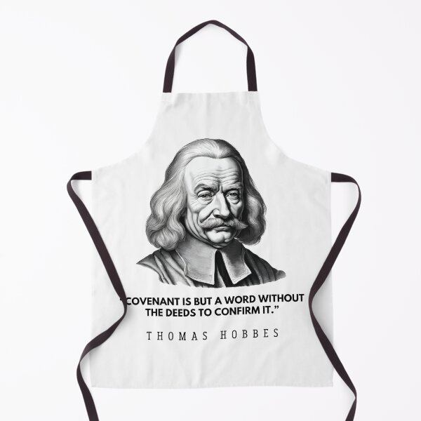 Item preview, Quote of philosophy from Thomas Hobbes and black and white portrait for philosophy lovers designed and sold by CachoGlorious.