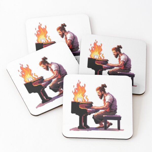 Item preview, Burning piano with pianist designed and sold by GuybrushT.