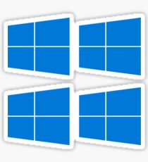 Windows 10 Logo x4 Sticker