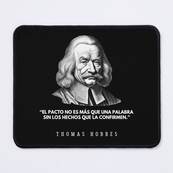 Item preview, Quote of philosophy from Thomas Hobbes and black and white portrait for philosophy lovers designed and sold by CachoGlorious.