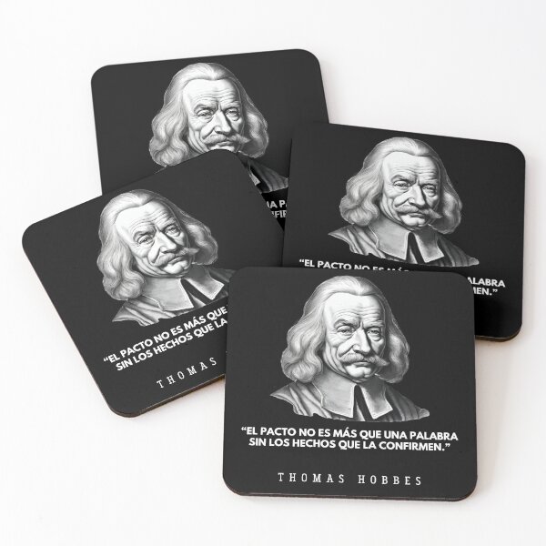 Item preview, Quote of philosophy from Thomas Hobbes and black and white portrait for philosophy lovers designed and sold by CachoGlorious.