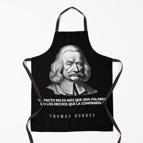 Item preview, Quote of philosophy from Thomas Hobbes and black and white portrait for philosophy lovers designed and sold by CachoGlorious.