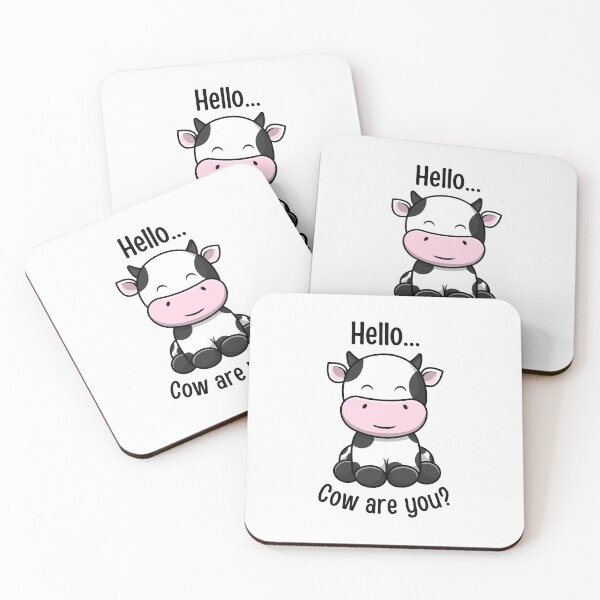 Item preview, Hello... Cow are you? | funny Animal Pun designed and sold by PurpleWay.