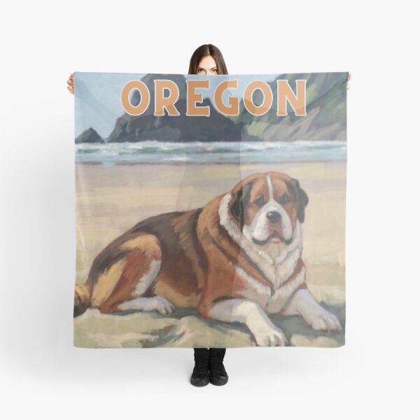 Item preview, St Bernard On The Oregon Coast Beach designed and sold by OregonsOwn.