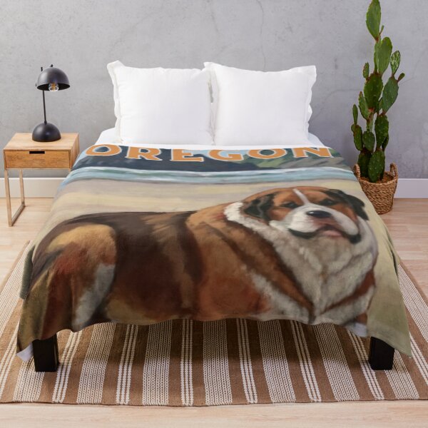 Item preview, St Bernard On The Oregon Coast Beach designed and sold by OregonsOwn.