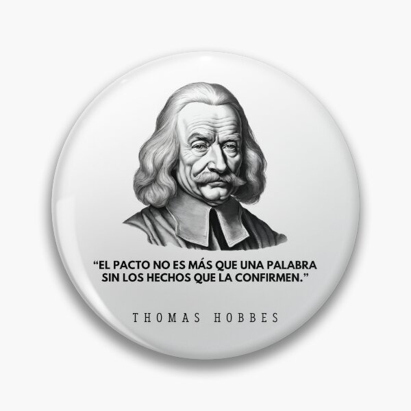 Item preview, Quote of philosophy from Thomas Hobbes and black and white portrait for philosophy lovers designed and sold by CachoGlorious.