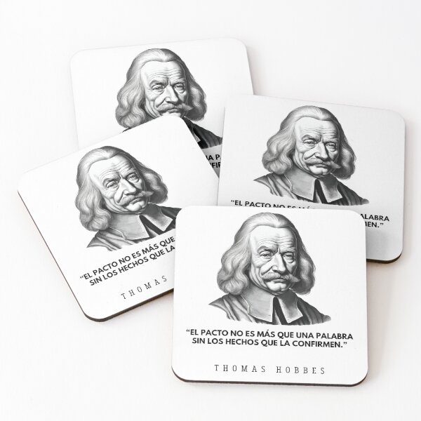 Item preview, Quote of philosophy from Thomas Hobbes and black and white portrait for philosophy lovers designed and sold by CachoGlorious.