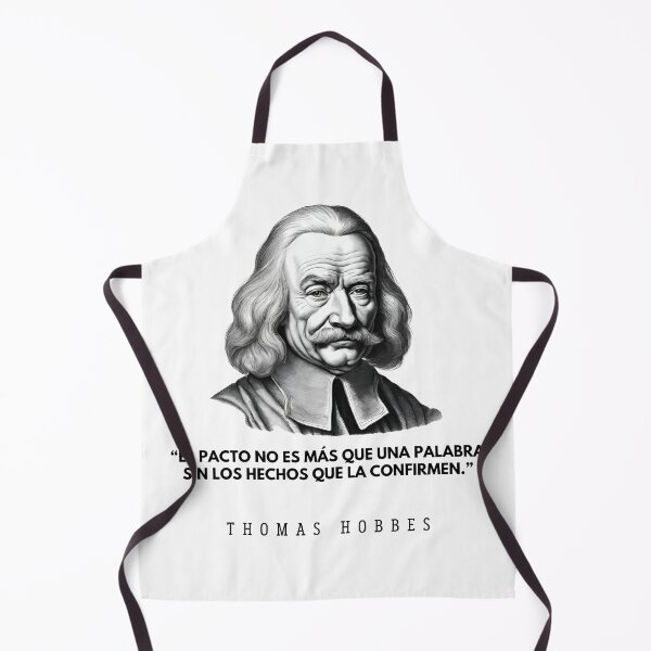 Item preview, Quote of philosophy from Thomas Hobbes and black and white portrait for philosophy lovers designed and sold by CachoGlorious.