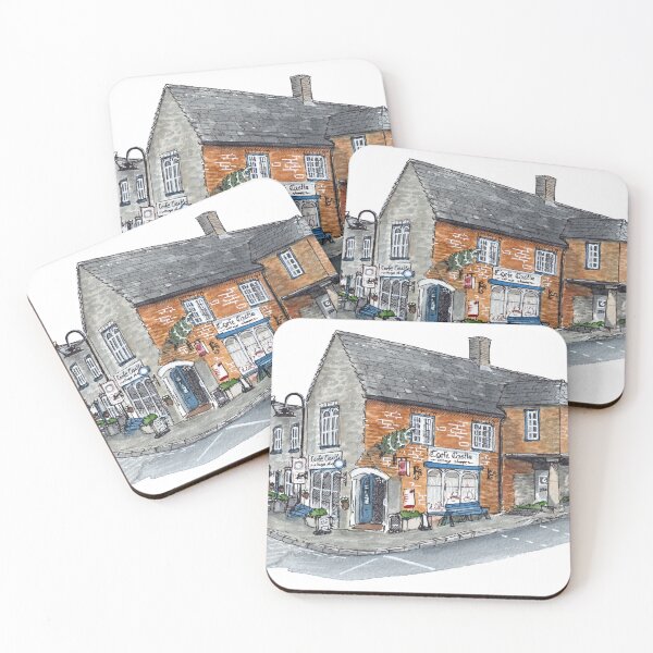 Item preview, Corfe Castle Village Shop Watercolour designed and sold by Tom Napper Design.