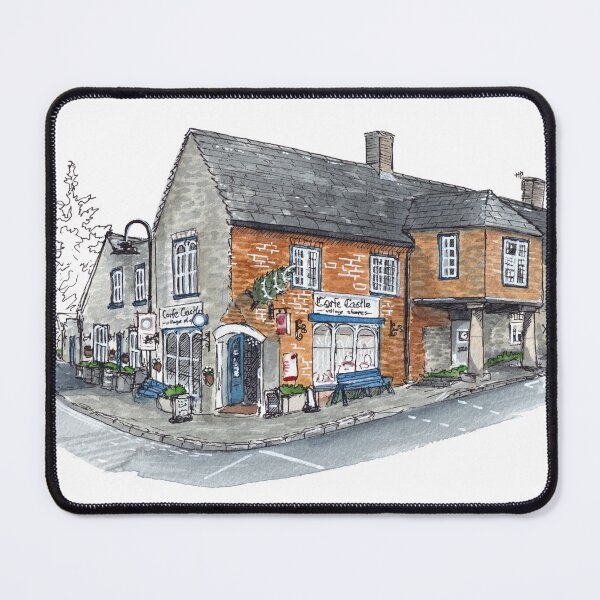 Item preview, Corfe Castle Village Shop Watercolour designed and sold by Tom Napper Design.
