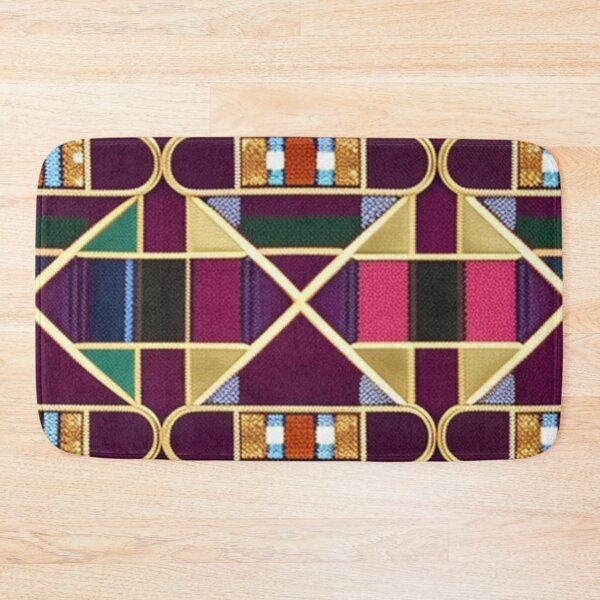 Item preview, Gold lined colorful abstract pattern  designed and sold by Roxburylane.