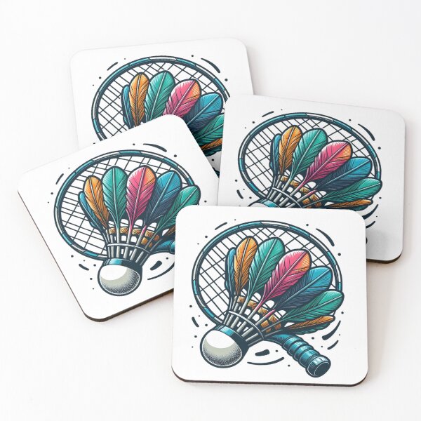 Item preview, Badminton racket and shuttlecock designed and sold by Abstractionaly.