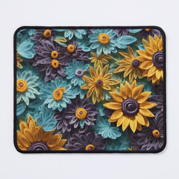 Item preview, Paper Art Style Illustration of Daisies and Sunflowers Seamless Pattern - Edition 8 designed and sold by CharlieDesings.