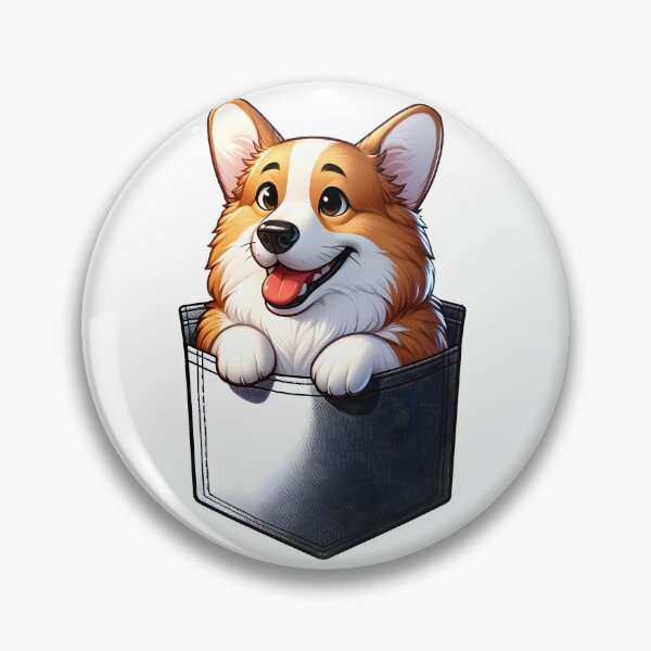 Item preview, dog in pocket,  Corgi designed and sold by Truck Stop One.
