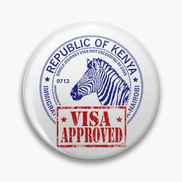 Item preview, Visa; Kenya; Africa; designed and sold by StickerApe.
