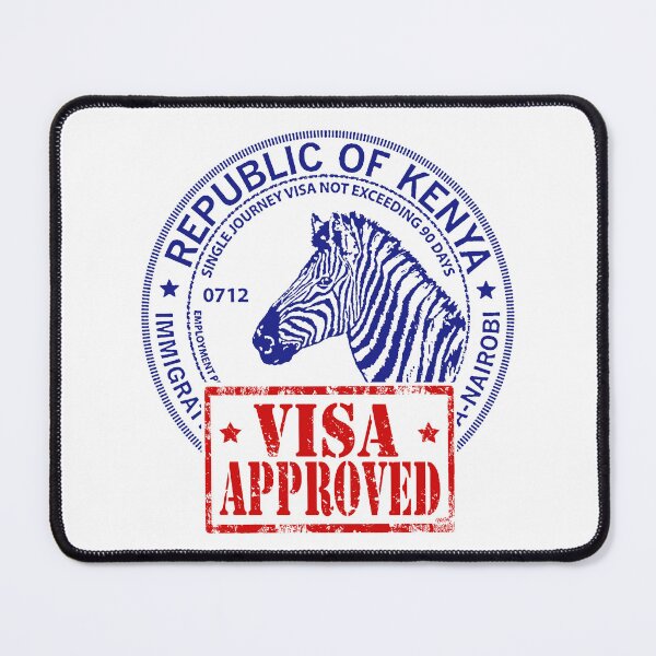 Artikelvorschau, Visa; Kenia; Afrika; entworfen und verkauft von StickerApe.