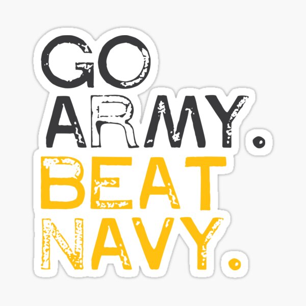 Go Navy Beat Army Big Letter Stickers and Products by Navy Love Co Sticker  for Sale by NavyLoveCo