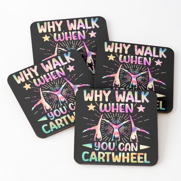 Item preview, Why Walk When You Can Cartwheel Tumbling Gymnastics Tie Dye designed and sold by Artisticlions-A.