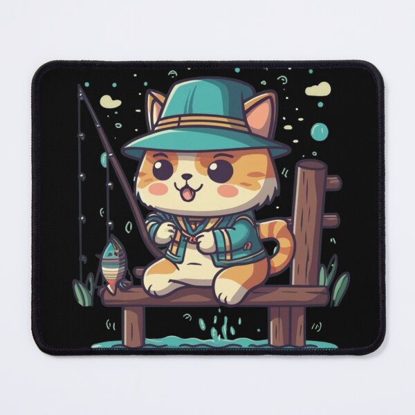 Item preview, Fishing Cat, funny gifts for fishing lovers designed and sold by V-Tee.