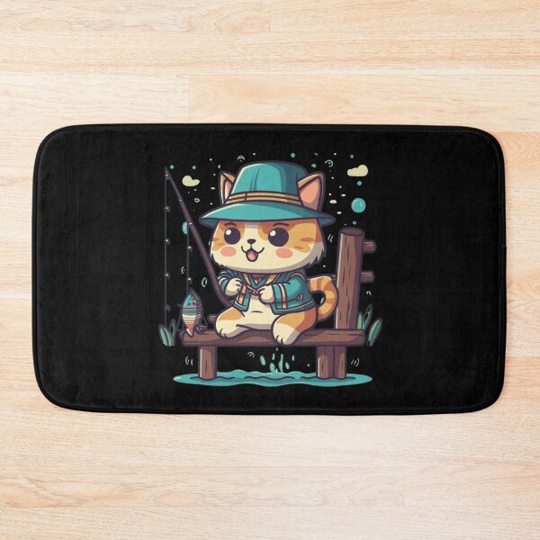 Item preview, Fishing Cat, funny gifts for fishing lovers designed and sold by V-Tee.