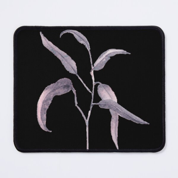 Item preview, Spiky Dark Leaves on black background designed and sold by Waterwillow Art.