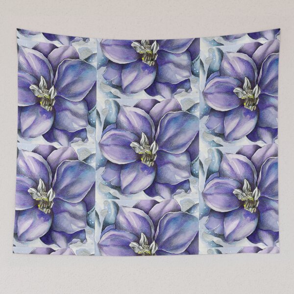 Item preview, Purple Larkspur-with silver accents designed and sold by InkedFaithArt.