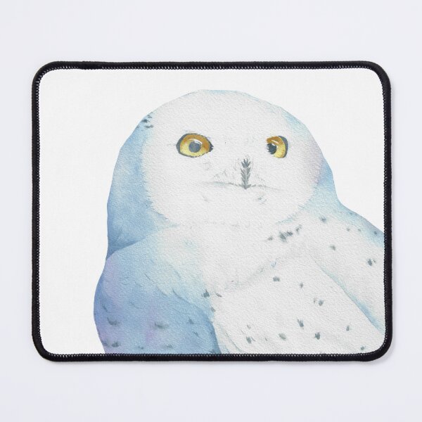 Item preview, Snowy owl watercolor bird painting designed and sold by L'Atelier Oranjade.